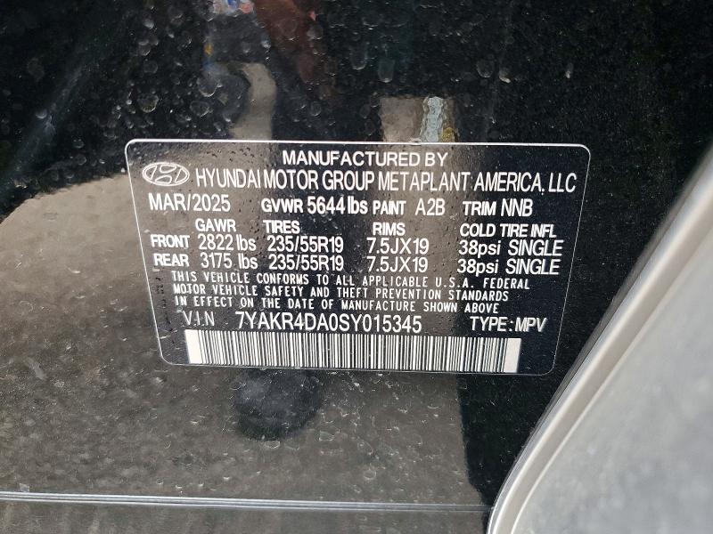 61987946 :رقم المزاد ، 7YAKR4DA0SY015345 vin ، 2025 Hyundai Ioniq 5 مزاد بيع