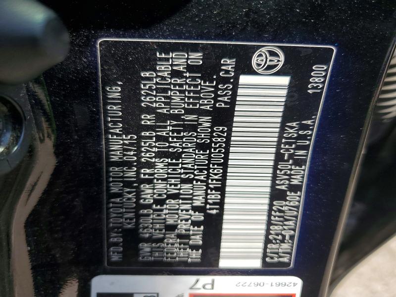 Продаж на аукціоні авто 2015 Toyota Camry, vin: 4T1BF1FK6FU055829, номер лоту: 60491596