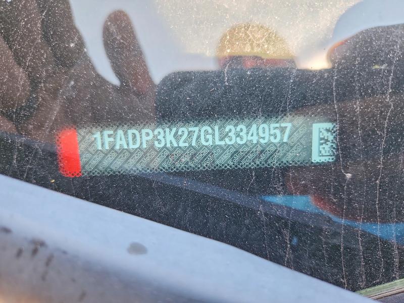 Продажа на аукционе авто 2016 Ford Focus, vin: 1FADP3K27GL334957, номер лота: 62959076