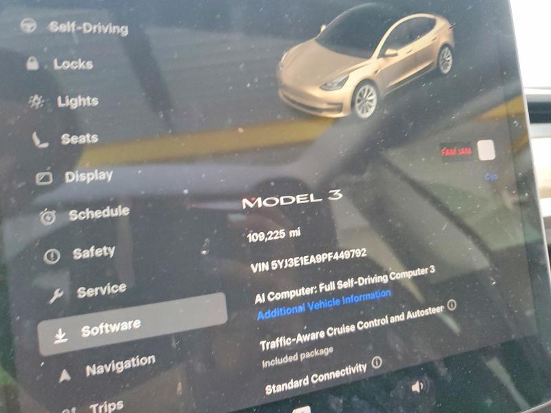 Aukcja sprzedaży 2023 Tesla Model 3, vin: 5YJ3E1EA9PF449792, numer aukcji: 59809566