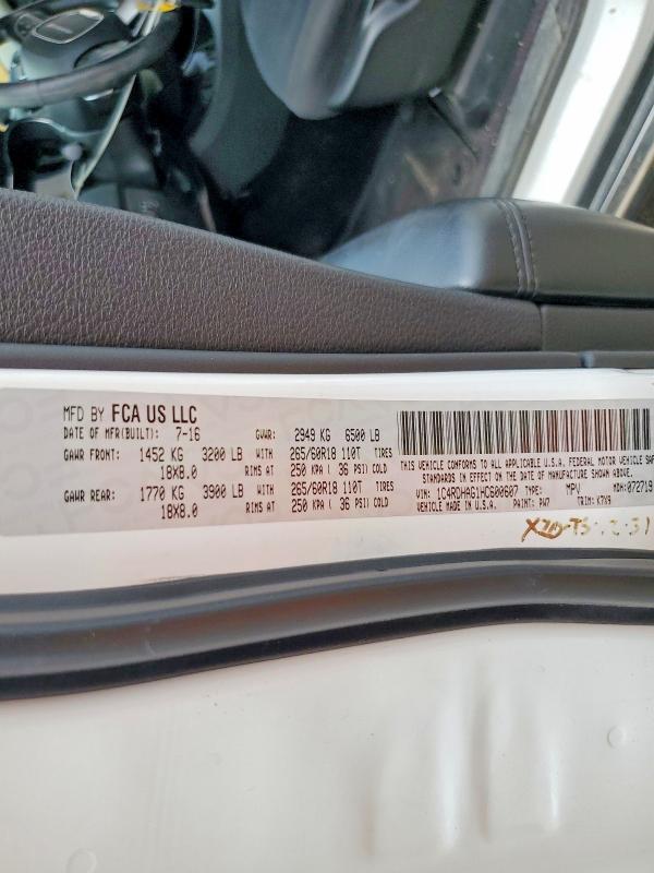 61527696 :رقم المزاد ، 1C4RDHAG1HC600607 vin ، 2017 Dodge Durango مزاد بيع