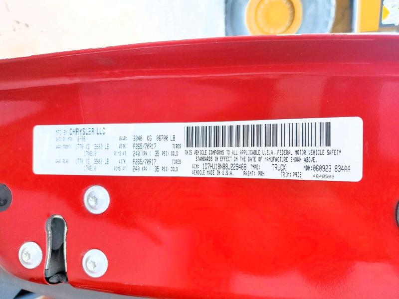 2008 Dodge Ram 1500 მანქანა იყიდება აუქციონზე, vin: 1D7HU18N88J229468, აუქციონის ნომერი: 63132836