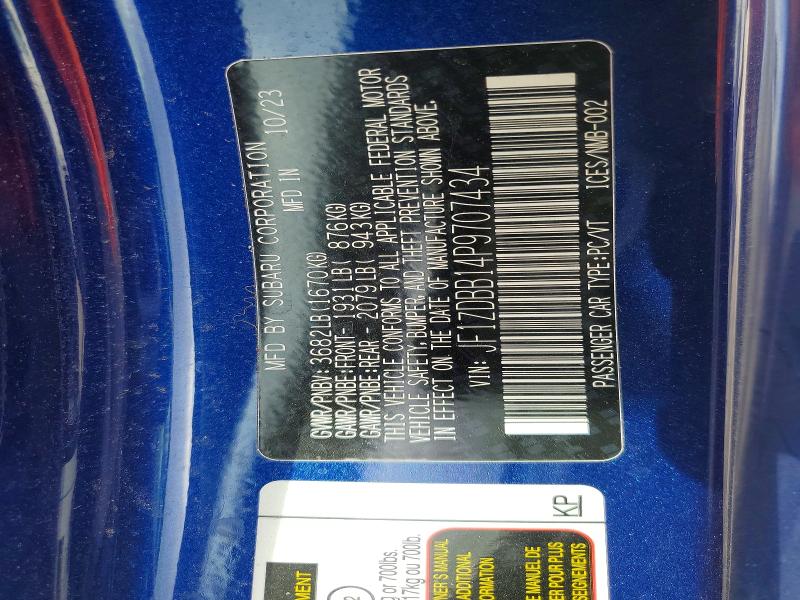 Продаж на аукціоні авто 2023 Subaru Brz, vin: JF1ZDBB14P9707434, номер лоту: 60475196