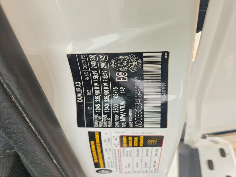 61822666 :رقم المزاد ، WDCGG0EB4FG420343 vin ، 2015 Mercedes-benz Glk مزاد بيع