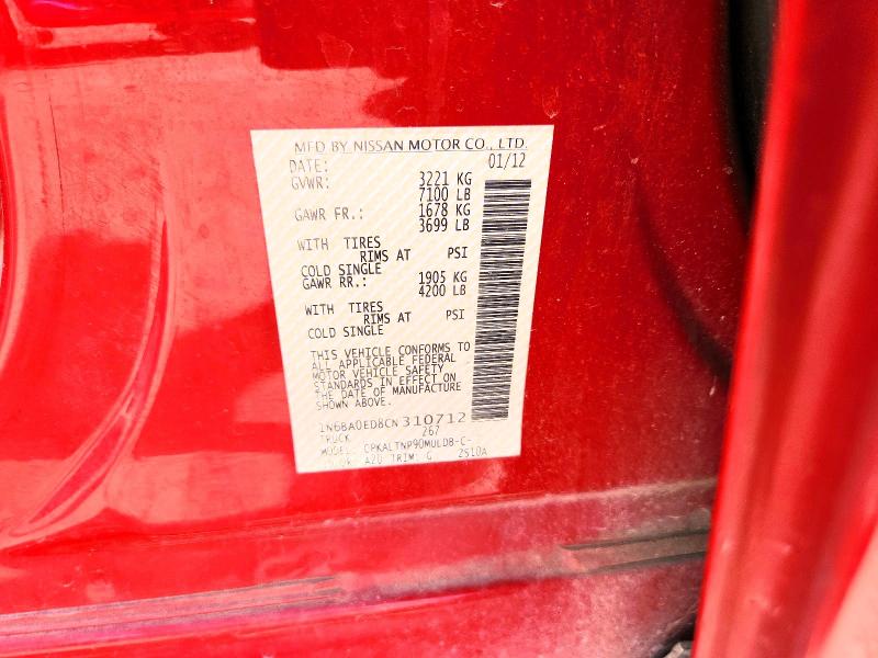 Продаж на аукціоні авто 2012 Nissan Titan, vin: 1N6BA0ED8CN310712, номер лоту: 85461845