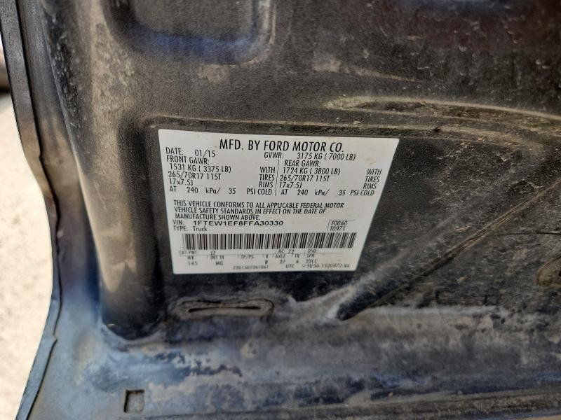 Продажа на аукционе авто 2015 Ford F150, vin: 1FTEW1EF8FFA30330, номер лота: 61797786