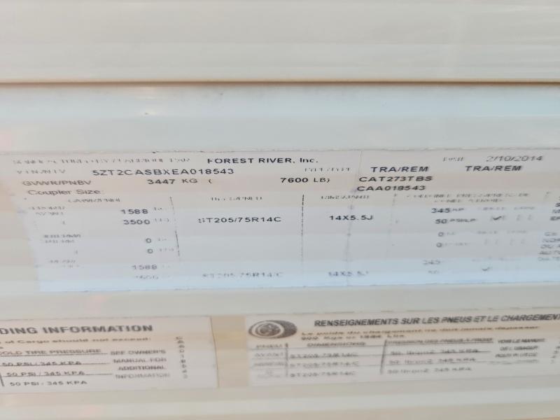 Продаж на аукціоні авто 2014 Foresriver Catalina, vin: 5ZT2CASBXEA018543, номер лоту: 58986586