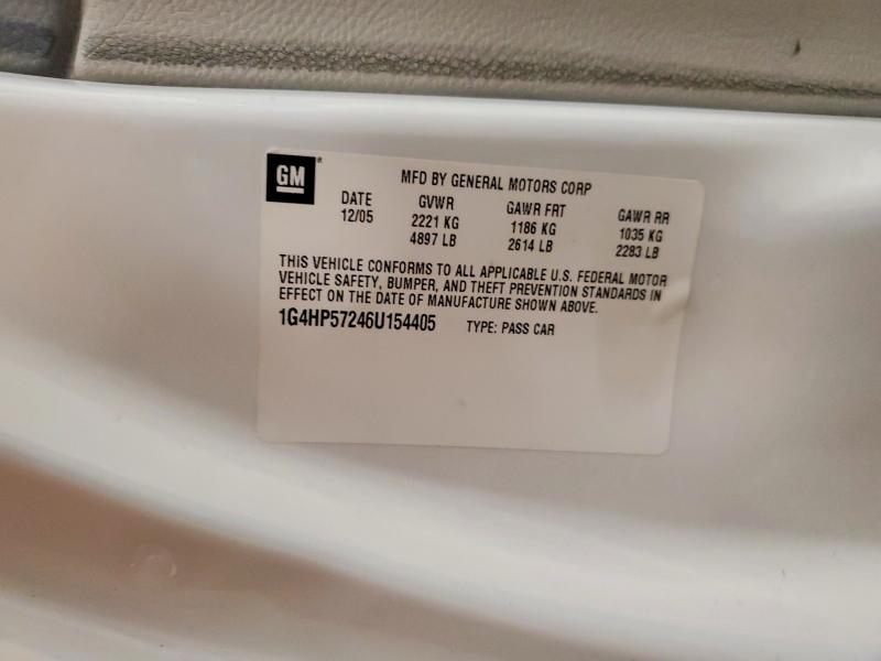 60930696 :رقم المزاد ، 1G4HP57246U154405 vin ، 2006 Buick Lucerne مزاد بيع