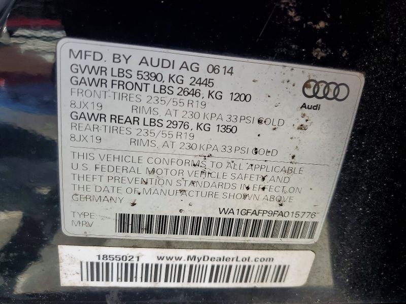 Продажа на аукционе авто 2015 Audi Q5, vin: WA1CFAFP9FA015776, номер лота: 61083736