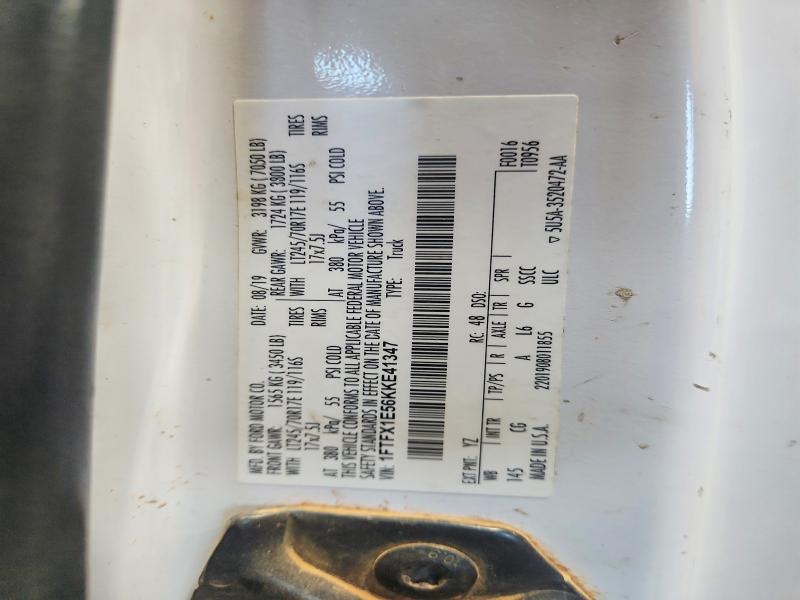 62545276 :رقم المزاد ، 1FTFX1E56KKE41347 vin ، 2019 Ford F150 مزاد بيع