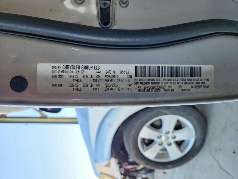 Aukcja sprzedaży 2012 Dodge Journey, vin: 3C4PDCBGXCT387727, numer aukcji: 60398876