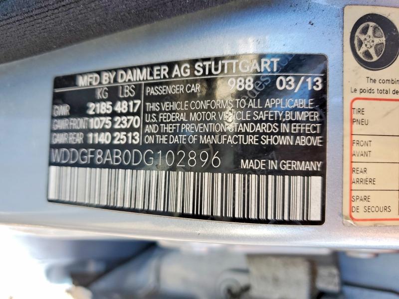 Aukcja sprzedaży 2013 Mercedes-benz C, vin: WDDGF8AB0DG102896, numer aukcji: 59677146