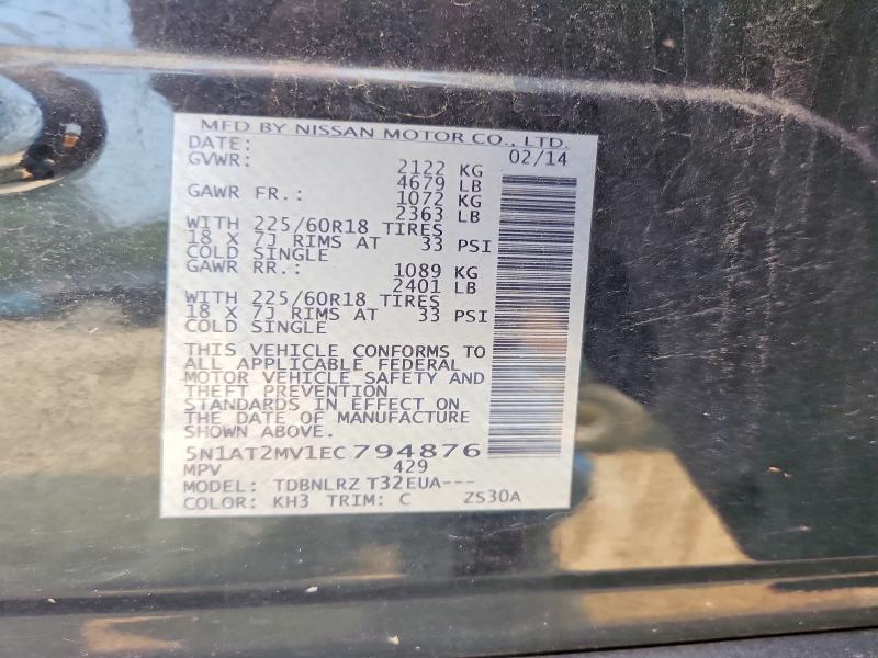 Aukcja sprzedaży 2014 Nissan Rogue, vin: 5N1AT2MV1EC794876, numer aukcji: 61404216