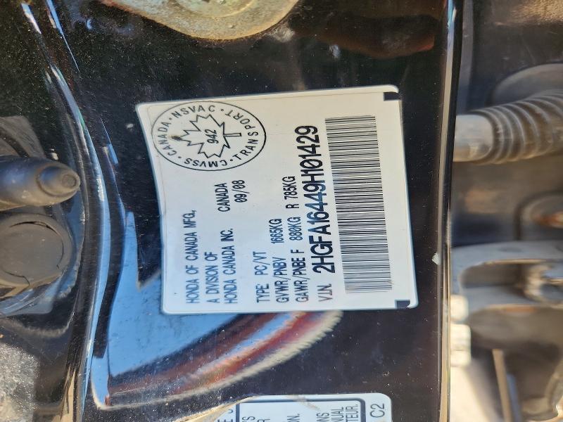 Продаж на аукціоні авто 2009 Honda Civic, vin: 2HGFA16449H101429, номер лоту: 63124616