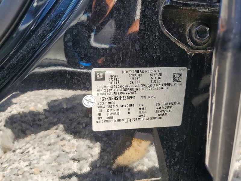 2017 Cadillac Xt5 მანქანა იყიდება აუქციონზე, vin: 1GYKNBRS1HZ210991, აუქციონის ნომერი: 59724416