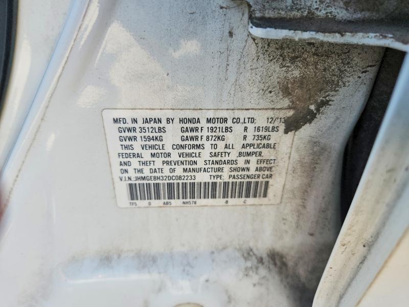Продаж на аукціоні авто 2013 Honda Fit, vin: JHMGE8H32DC082233, номер лоту: 60744486