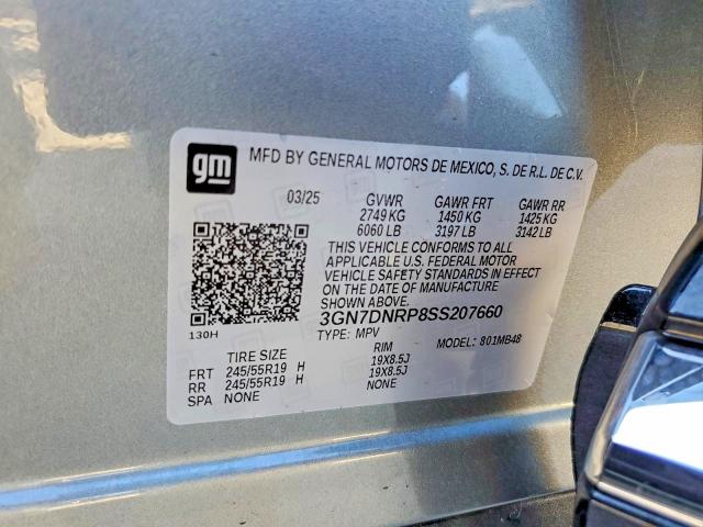 Aukcja sprzedaży 2025 Chevrolet Equinox, vin: 3GN7DNRP8SS207660, numer aukcji: 62335336