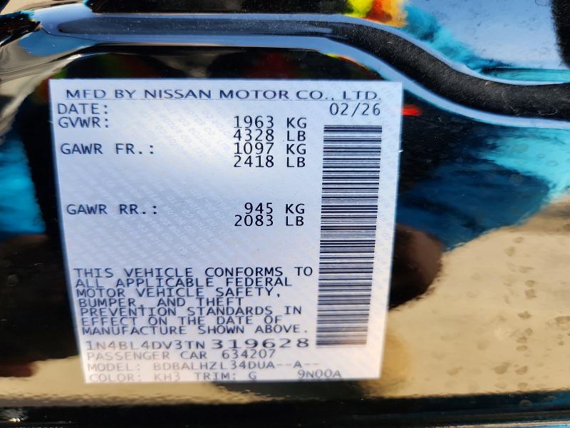 Aukcja sprzedaży 2026 Nissan Altima, vin: 1N4BL4DV3TN319628, numer aukcji: 62153946