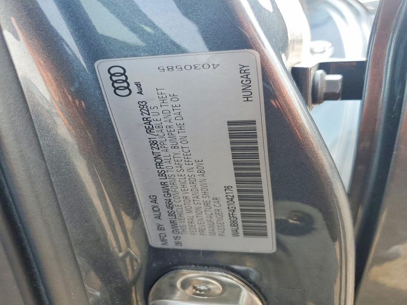 Aukcja sprzedaży 2016 Audi A3, vin: WAUB8GFF4G1042176, numer aukcji: 61188446
