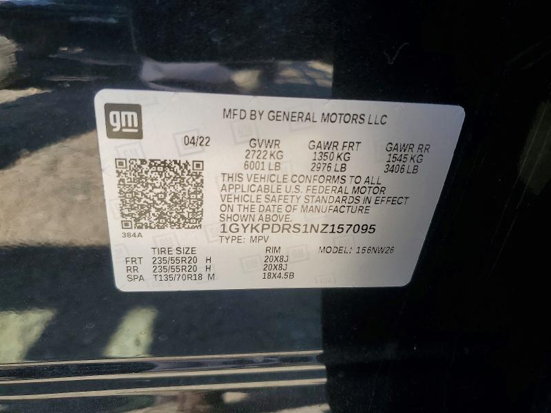 Продажа на аукционе авто 2022 Cadillac Xt6, vin: 1GYKPDRS1NZ157095, номер лота: 60020756