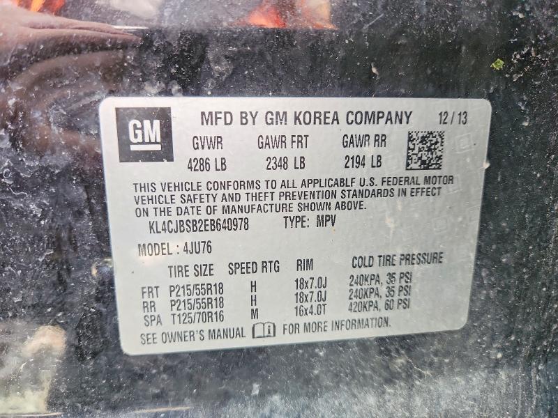 Продажа на аукционе авто 2014 Buick Encore, vin: KL4CJBSB2EB640978, номер лота: 61102246