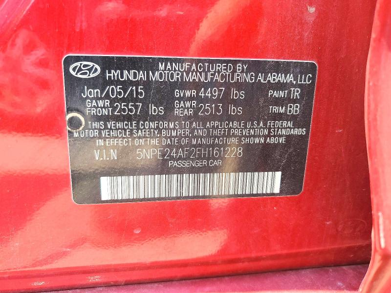 2015 Hyundai Sonata მანქანა იყიდება აუქციონზე, vin: 5NPE24AF2FH161228, აუქციონის ნომერი: 60330756
