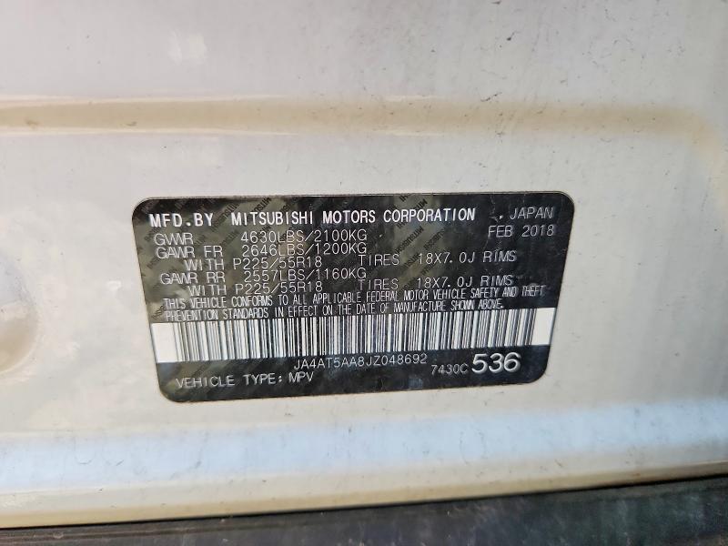 Aukcja sprzedaży 2018 Mitsubishi Eclipse Cross, vin: JA4AT5AA8JZ048692, numer aukcji: 60670816