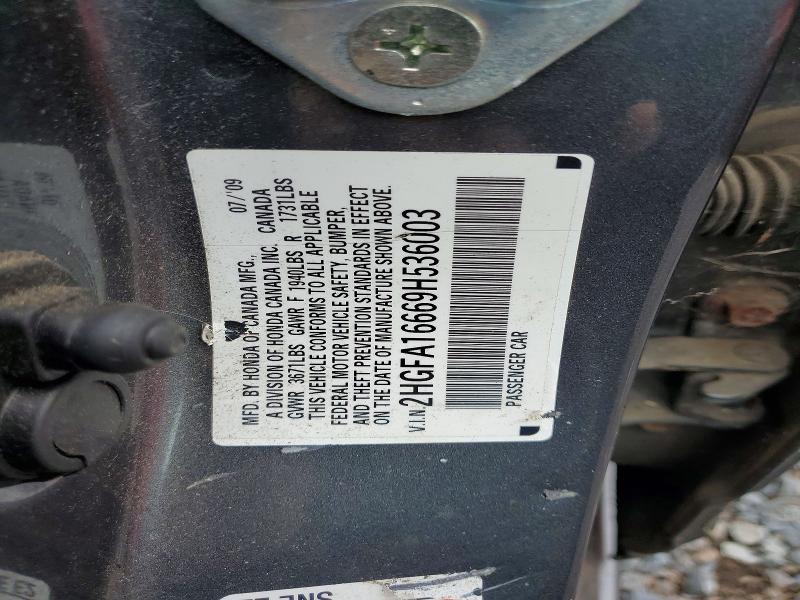 Aukcja sprzedaży 2009 Honda Civic, vin: 2HGFA16669H536003, numer aukcji: 61381926