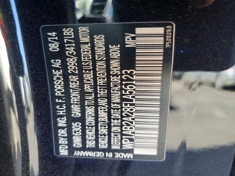 Aukcja sprzedaży 2015 Porsche Cayenne, vin: WP1AB2A28FLA56123, numer aukcji: 59722356