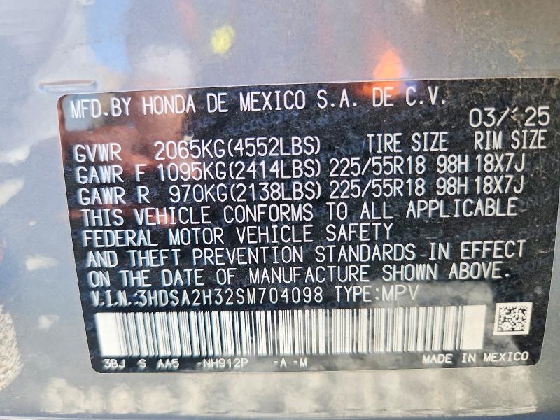 Продажа на аукционе авто 2025 Acura Adx, vin: 3HDSA2H32SM704098, номер лота: 62326406