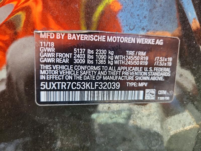 Aukcja sprzedaży 2019 Bmw X3, vin: 5UXTR7C53KLF32039, numer aukcji: 62006886