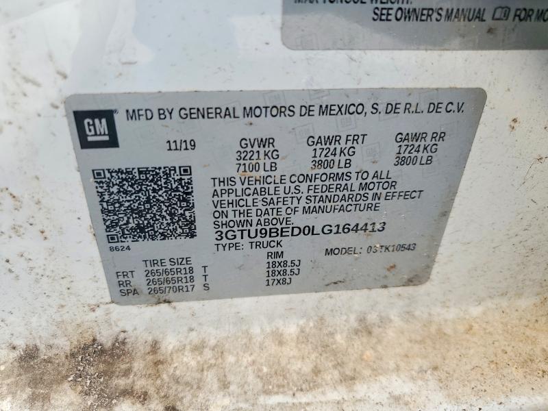 62535086 :رقم المزاد ، 3GTU9BED0LG164413 vin ، 2020 Gmc Sierra مزاد بيع
