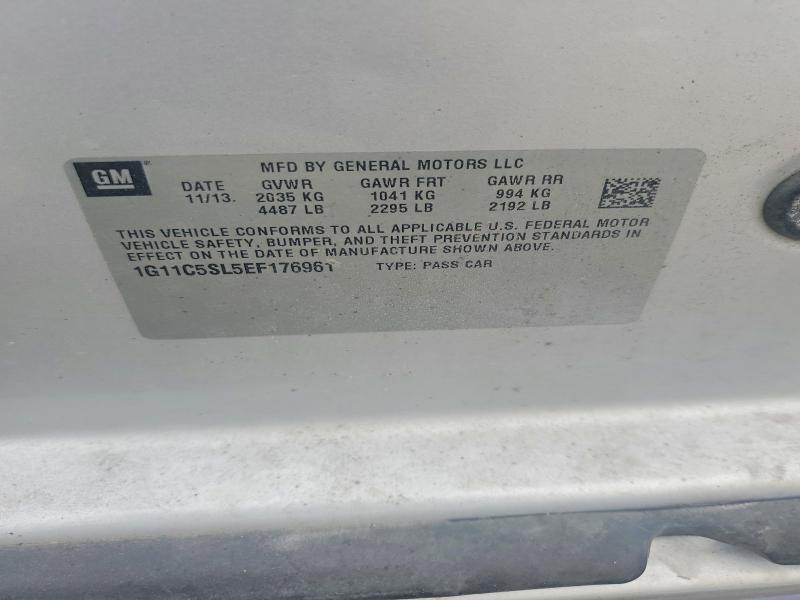 Продаж на аукціоні авто 2014 Chevrolet Malibu, vin: 1G11C5SL5EF176961, номер лоту: 61547446