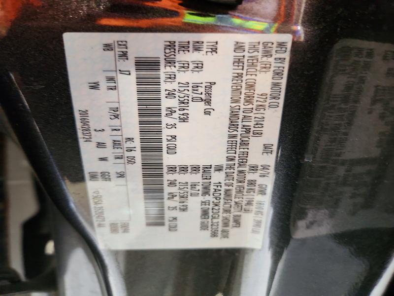 Продажа на аукционе авто 2016 Ford Focus, vin: 1FADP3K23GL323566, номер лота: 60963736