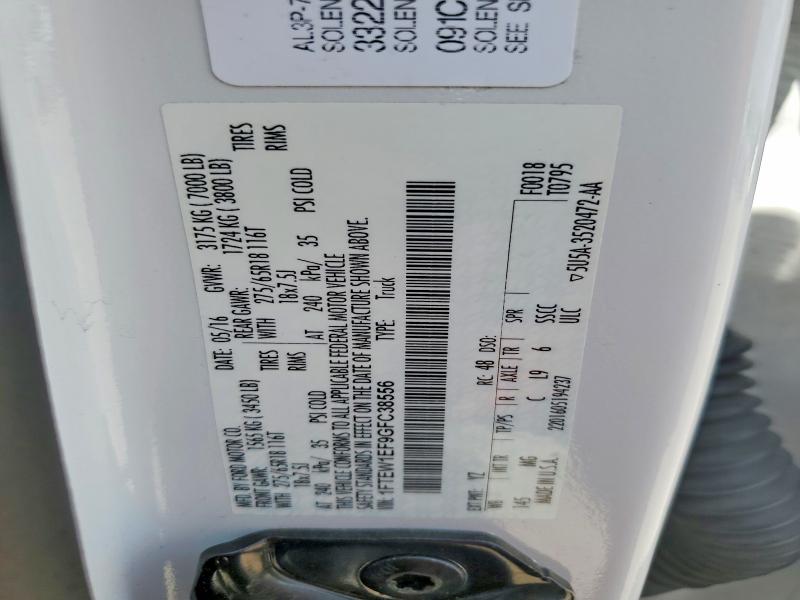 Aukcja sprzedaży 2016 Ford F150, vin: 1FTEW1EF9GFC38556, numer aukcji: 61354276
