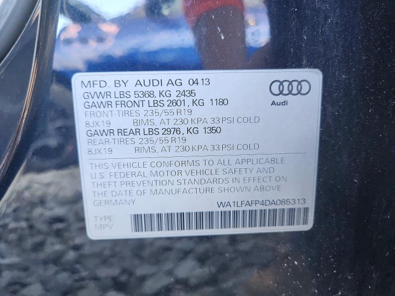Aukcja sprzedaży 2013 Audi Q5, vin: WA1LFAFP4DA085313, numer aukcji: 60643696