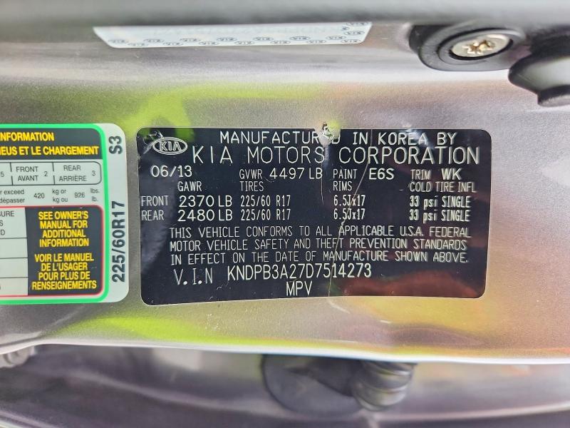 Aukcja sprzedaży 2011 Kia Sportage, vin: KNDPB3A27D7514273, numer aukcji: 60475396