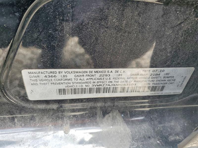 Продажа на аукционе авто 2010 Volkswagen Jetta, vin: 3VWRZ7AJXAM163103, номер лота: 62761266