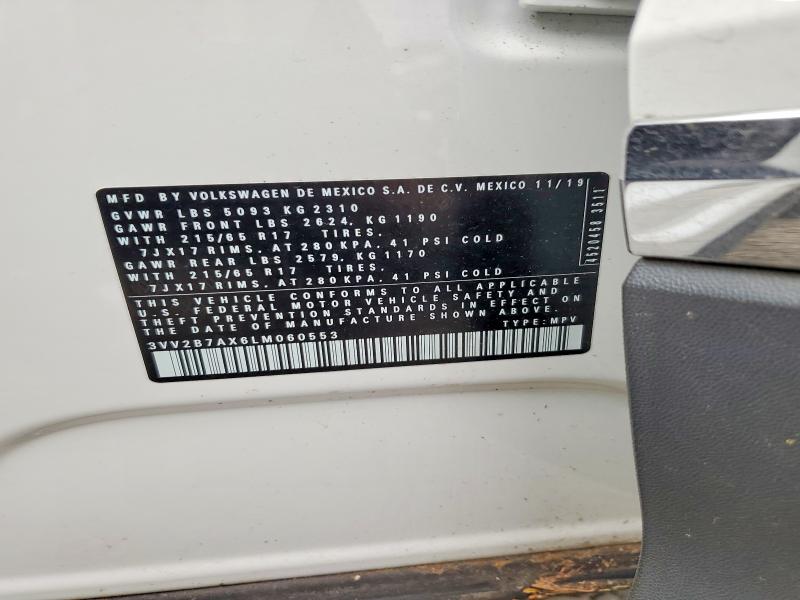Auction sale of the 2020 Volkswagen Tiguan, vin: 3VV2B7AX6LM060553, lot number: 59016706