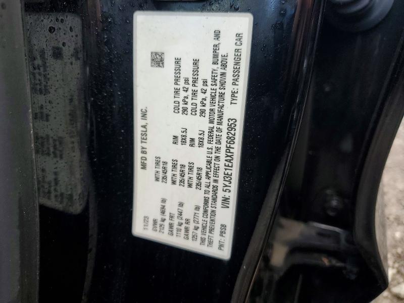 Aukcja sprzedaży 2023 Tesla Model 3, vin: 5YJ3E1EAXPF682953, numer aukcji: 61676456