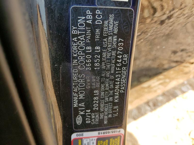 Aukcja sprzedaży 2015 Kia Rio, vin: KNADN4A31F6447037, numer aukcji: 62890146