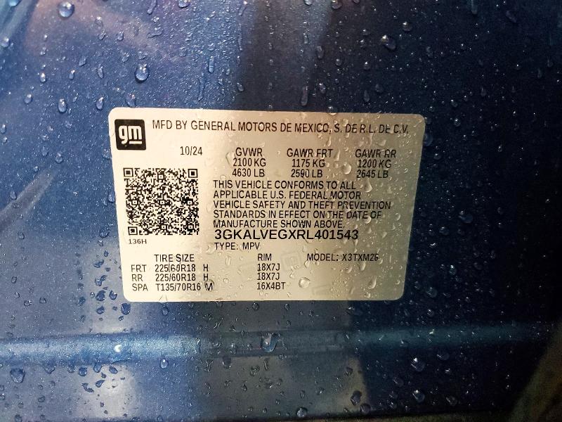 62049696 :رقم المزاد ، 3GKALVEGXRL401543 vin ، 2024 Gmc Terrain مزاد بيع