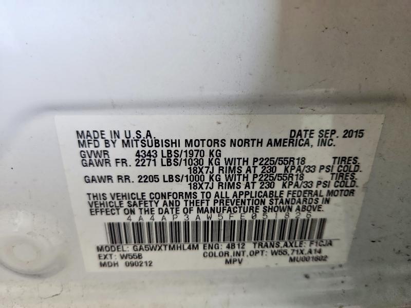 Продаж на аукціоні авто 2015 Mitsubishi Outlander Sport, vin: 4A4AP3AW5FE051826, номер лоту: 61979496