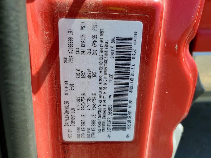2001 Dodge Ram 1500 მანქანა იყიდება აუქციონზე, vin: 1B7HF13Z71J580893, აუქციონის ნომერი: 60645826