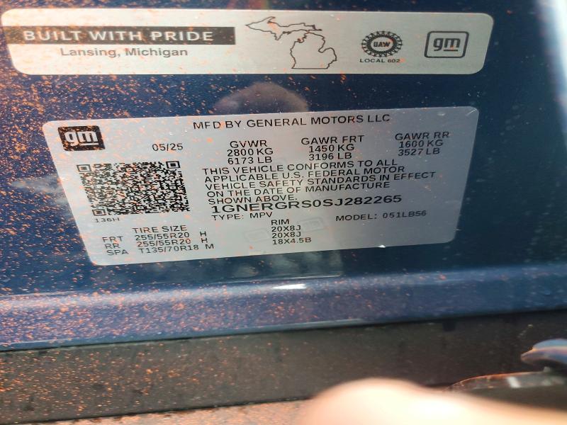 Продаж на аукціоні авто 2025 Chevrolet Traverse, vin: 1GNERGRS0SJ282265, номер лоту: 59590276