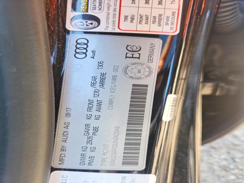Aukcja sprzedaży 2018 Audi A7, vin: WAU23AFC0JN042046, numer aukcji: 60619196