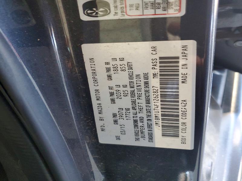 Aukcja sprzedaży 2015 Mazda 3, vin: JM1BM1U74F1262827, numer aukcji: 59405946
