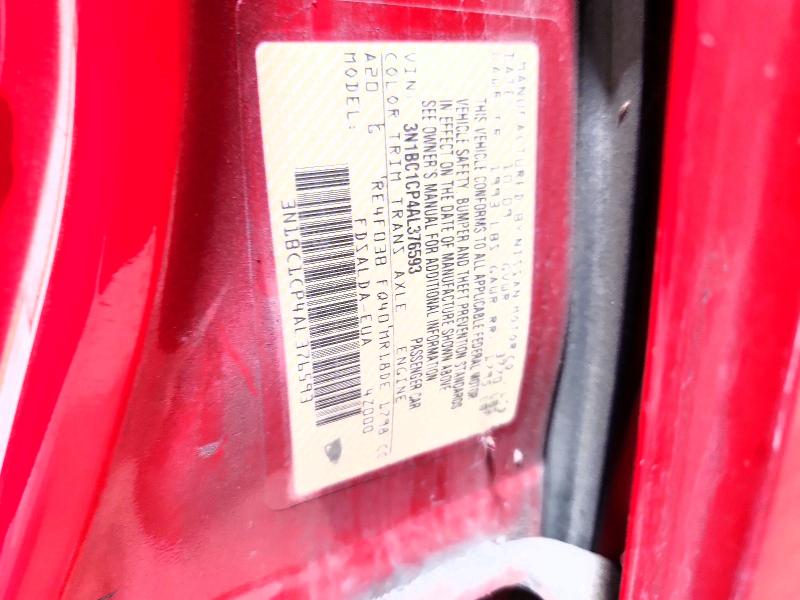 Aukcja sprzedaży 2010 Nissan Versa, vin: 3N1BC1CP4AL376593, numer aukcji: 60485406
