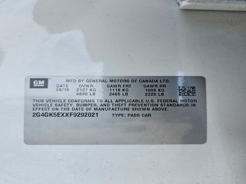 Продажа на аукционе авто 2015 Buick Regal, vin: 2G4GK5EXXF9292021, номер лота: 61963396
