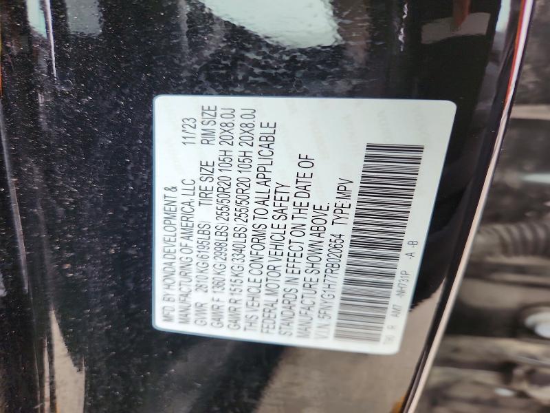 Продажа на аукционе авто 2024 Honda Pilot, vin: 5FNYG1H77RB020654, номер лота: 63335526